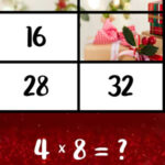 Christmas 4 Times Table Multiplication