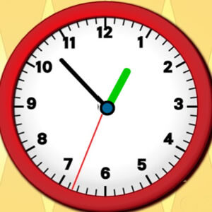 Clock with Hours, Minutes and Seconds educational game for kids to play online
