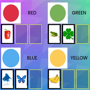 Grouping by Colour educational game for kids