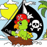 Pirate Ship Colouring