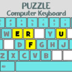 COMPUTER KEYBOARD Letter Puzzle Game