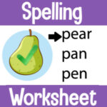 Spelling Worksheet: Correct Word