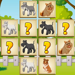 Online Memory Matching Game for Kids: Dogs