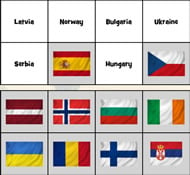 80 Country Flags Puzzle Game - Europe, Asia, Africa, Americas, Oceania-  Capitals