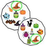 Halloween Dobble: spot the symbol in common