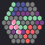 Colored Hexagon Tetris