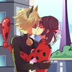 Ladybug and Catnoir Kiss