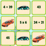 Math Cars Matching Game