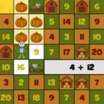 Addition and Subtraction Maze with Blinky at Thanksgiving