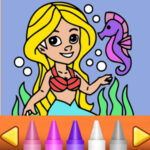 Mermaids and Dolphins Colouring