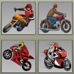 Motorcycles Match Memorice Game