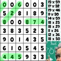 Puzzle de multiplicação em COQUINHOS