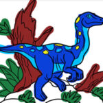 Online Dinosaur Colouring Game