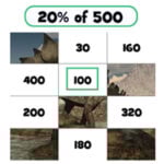 Math Percentage Game with Dinosaurs