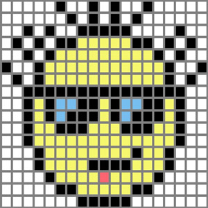 Editing THE JOKER.. (grid added) - Free online pixel art