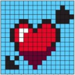 Valentine Pixel Colouring