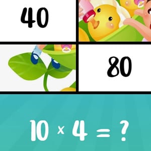 Puzzle de multiplicação em COQUINHOS