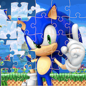 Sonic é rápido como um relâmpago - puzzle online