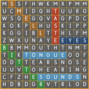 the senses word search board game to play online