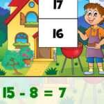 Summer Addition and Subtraction Math Puzzles