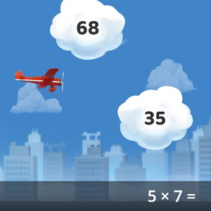 Table of 5: Catch the Cloud math game to learn and play online
