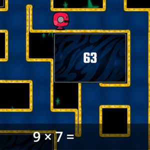 Table of 9: Pac-man Math game to learn and play