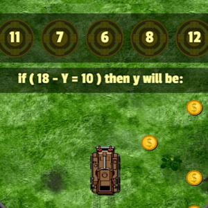 Algebra with the Tank math game to play online