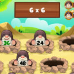 Whack-a-Mole Multiplication Game