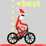 Xmas Wheelie: Santa Claus on a Bike